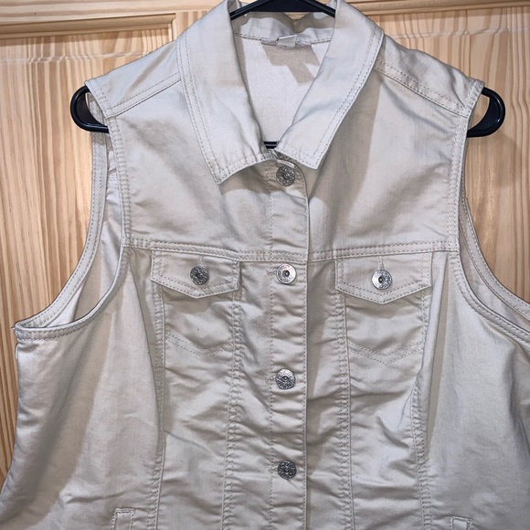 CB established 1962 Khaki denim vest size 1X - Picture 2 of 3